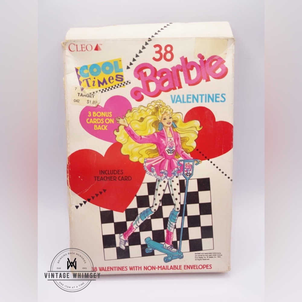 Vintage Barbie Cool Times Valentines Day Cards - 1989